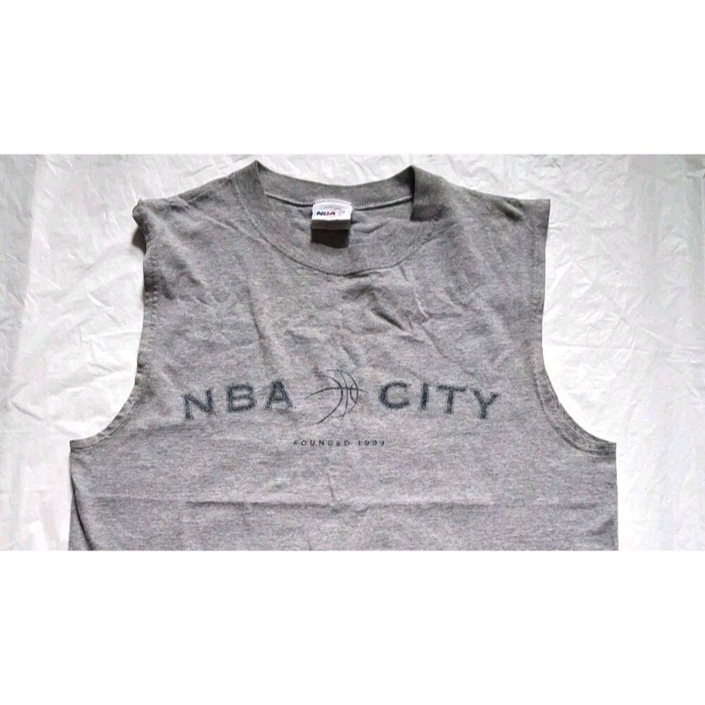 Vintage city M tank top Mens founded 1997 Gray Basketball Active wear Graphic - Picture 6 of 12